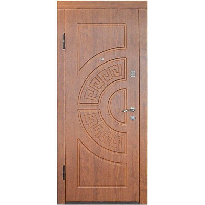 Двери металлические Кордон Оптим Дуб золотой месяц левые