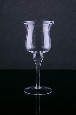 Ваза стеклянная прозрачная Бокал 29х13 см Wrzesniak Glassworks