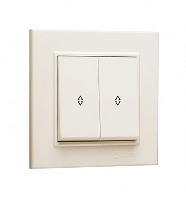 Выключатель проходной двухклавишный Makel Karea без подсветки 10 А 220В слоновая кость