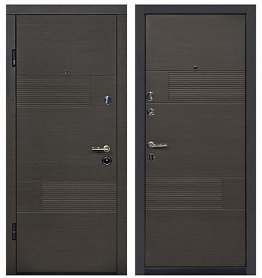 Дверь входная Министерство дверей Оптима 58 венге серый горизонт 2050х860 мм левая