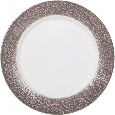 Тарелка подставная Nature 26 см коричневая KRJYP065 Fiora