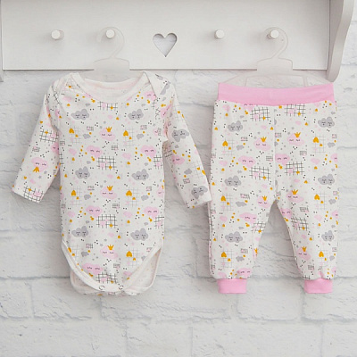 Комплект детской одежды Blanka Тучка бежевый р.68 110174 