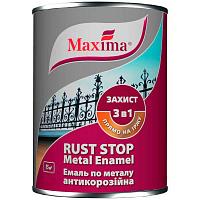 Эмаль Maxima антикоррозийная 3 в 1 черный глянец 0,75л