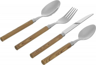 Набір столових приборів Wood 24 предмети на 6 персон 124000240 Excellent Houseware