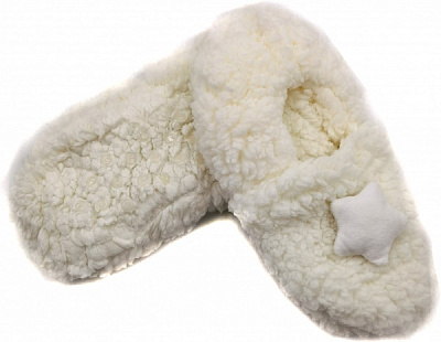 Взуття домашнє La Nuit Home Зіркові пухнастики р.36/37 айворі