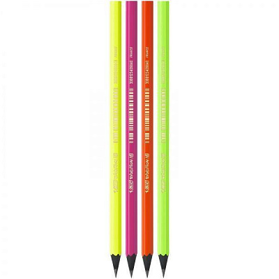 Карандаш чернографитный Fluo без резинки 1шт. 940757 BIC