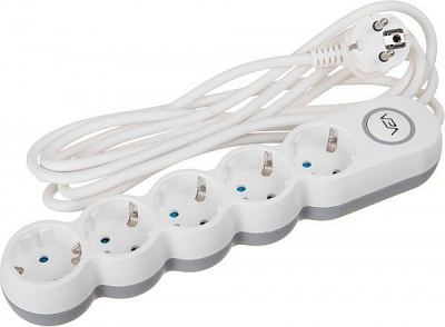 Подовжувач VEA VE2S5SWGR із заземленням 5 гн. білий 3 м 253103