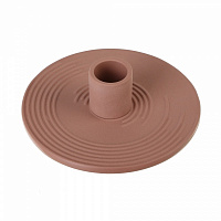 Подсвечник-тарелка керамический терракотовый №2 12.3х12.3х3.5 см