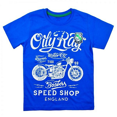 Футболка для мальчика AKKUZU kids Oil Ray 9131 р.146 голубой 