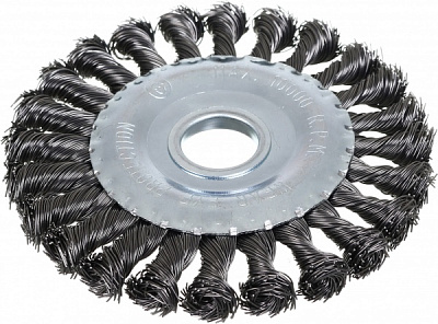 Щітка дискова для шліфмашини d125 мм 22,2 мм дріт плетений Expert