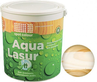Лазурь Spot Colour Aqua Lasur белое дерево шелковистый мат 2,5 л