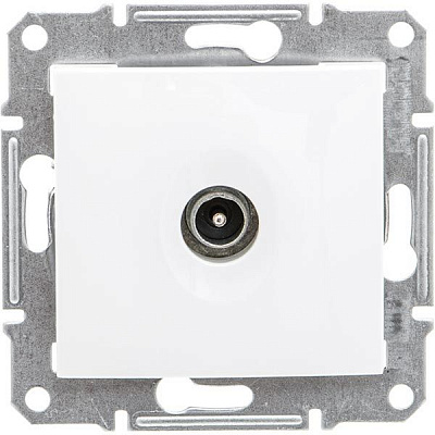 Розетка TV оконечная Schneider Electric Sedna белый