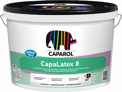 Краска латексная Caparol CapaLatex 8 база 3 шелковистый мат база под тонировку 9,4л