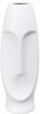 Ваза керамическая белая Face 10х9,5х24 см