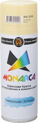 Краска MONARCA аэрозольная универсальная RAL 1014 слоновая кость глянец 520 мл 270 г