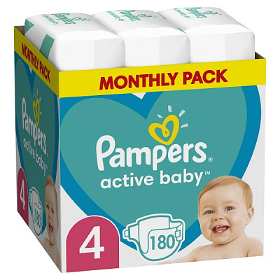 Підгузки Pampers Active Baby 4 9-14 кг 180 шт.