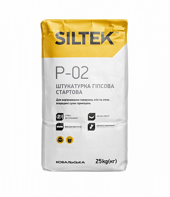 Штукатурка Siltek Р-02 «ГІПСОВА СТАРТОВА» 25 кг