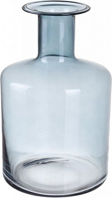 Ваза стеклянная голубая Бутыль 27,7х17,2 см Wrzesniak Glassworks