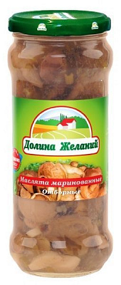 Гриби мариновані Долина желаний Маслюки 580 мл 500 г