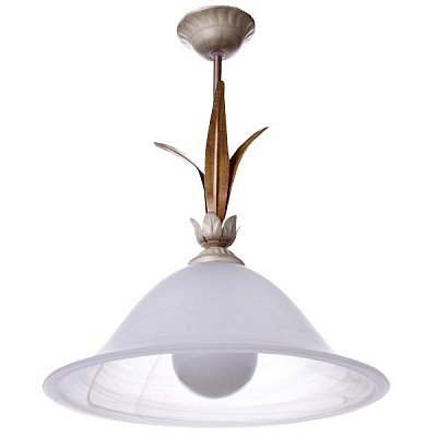 Подвес Геотон НСБ 01-60-947 Рома-136 1x60 Вт E27 белый с золотистым 