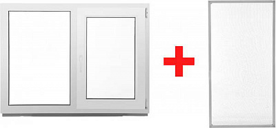 Вікно поворотно-відкидне ALMplast 60 1200x900 мм праве + москітна сітка в дарунок