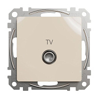 Розетка TV оконечная Schneider Electric Sedna Design без шторок без крышки бежевый SDD112471