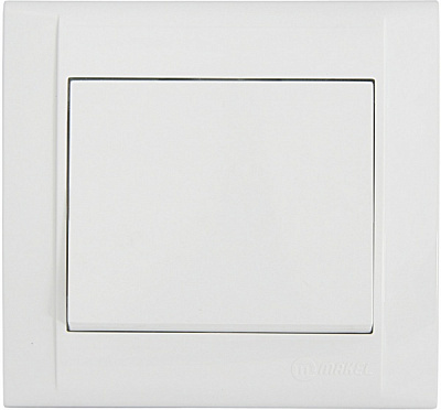 Выключатель перекрестный одноклавишный Makel Defne без подсветки белый 42001020