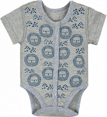 Боді для хлопчика GABBI BD-22-1 р.56 сірий меланж 13109