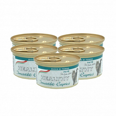 Корм для вибагливих кішок Healthy Irr.Cap 4+1 тунець і рослинне масло 85 г