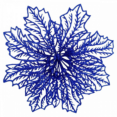 Декорація новорічна Різдвяник павутинка 2 синій 17 см