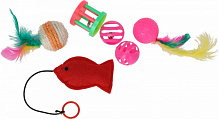 Набор игрушек для кошек Мышь и шарики 6 шт в ассортименте 491011550
