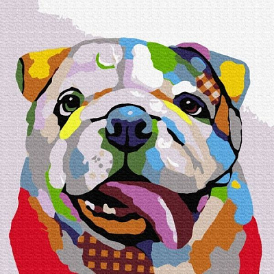Картина по номерам Bright dog 2 25х25 см Rosa Start 