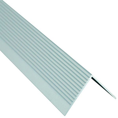 Порожек алюминиевый анодированный Braz Line рифленый с отверстиями 30х30x900 мм серебро 