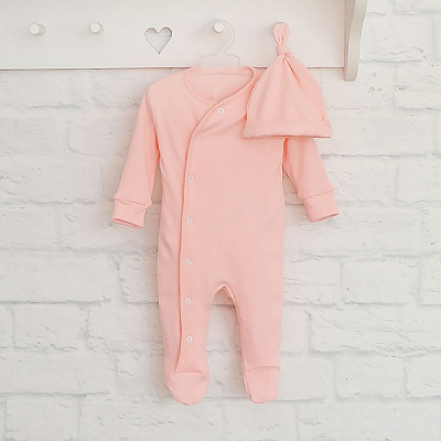 Комплект Blanka Чоловічок та шапочка рожевий р.62 110226