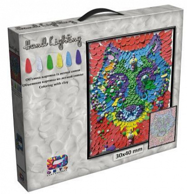 Картина из легкой глины Handlighting Волк Moon Light Clay 