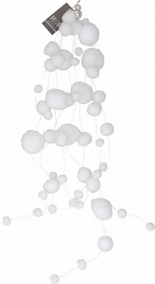 Гирлянда декоративная со снежными шарами 