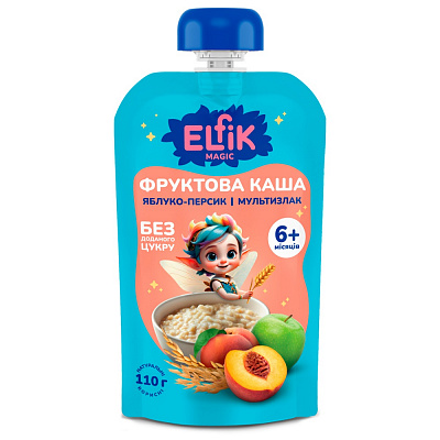 Каша фруктова Elfik Яблуко-персик-мультизлак 110 г