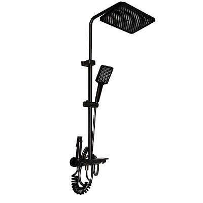 Смеситель для ванны Silver ETNA графит (с колонной) с/акс. SLUN0771GG