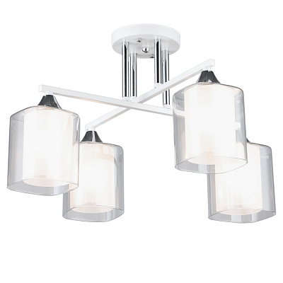 Люстра стельова Victoria Lighting 4x60 Вт E27 білий Elision/PL4 white