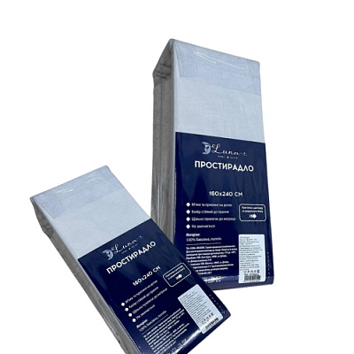 Простирадло Meadow 160x240 см сірий Luna