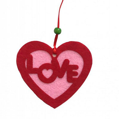 Декор Валентинка из фетра №1 