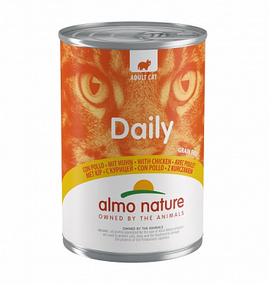 Консерва для дорослих котів Almo Nature Daily Menu з куркою