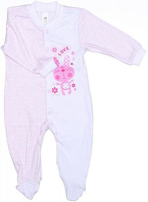 Комбінезон Маленькие люди 402-125 р.74-80 рожевий із білим