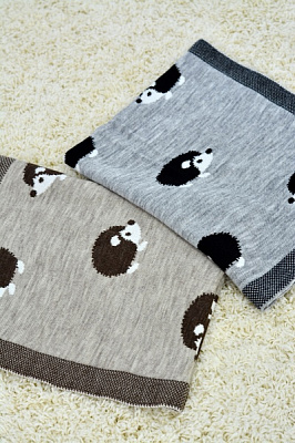 Плед Mariknit Ёжик 0872 85x95 см светло-бежевый 