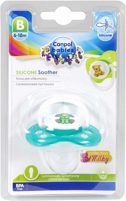 Пустышка симметричная Canpol Babies milky 22/542