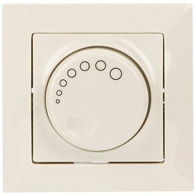 Світлорегулятор з підсвіткою Mutlusan Candela 600 Вт кремовий