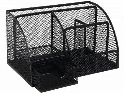 Органайзер настольный металл 21.8х13.8х12.5 см черный Nota Bene