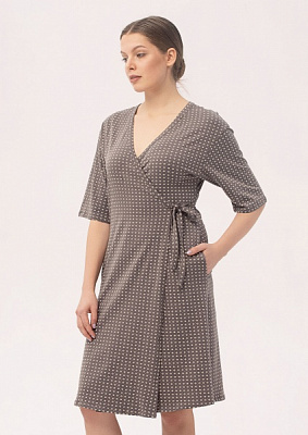 Халат женский Roksana Flora №1395/16029 р. 44 коричневый