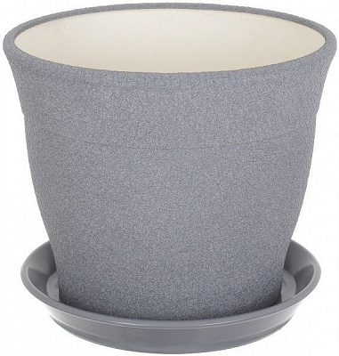 Горшок Ориана-Запорожкерамика Флорис №2 круглый 5,5л металлик (054-2-047) 