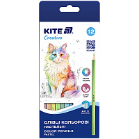 Набір кольорових олівців Creative Pastel 12 шт. K-451 KITE